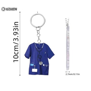 KUZHEN Sang Trọng Nha Sĩ Trang Phục Mặt Dây Chuyền Móc Khóa Bác Sĩ Y Tá Theo Chủ Đề 2D Phẳng Acrylic Túi Trang Trí Quyến Rũ Trang Trí Quà Tặng HOT
