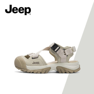 Xăng đan mũi kín mới nhất mùa hè dành cho nữ JEEP, Dép đi biển thông thường phù hợp, Dép thể thao lấy cảm hứng từ đế Chunky nâng cao