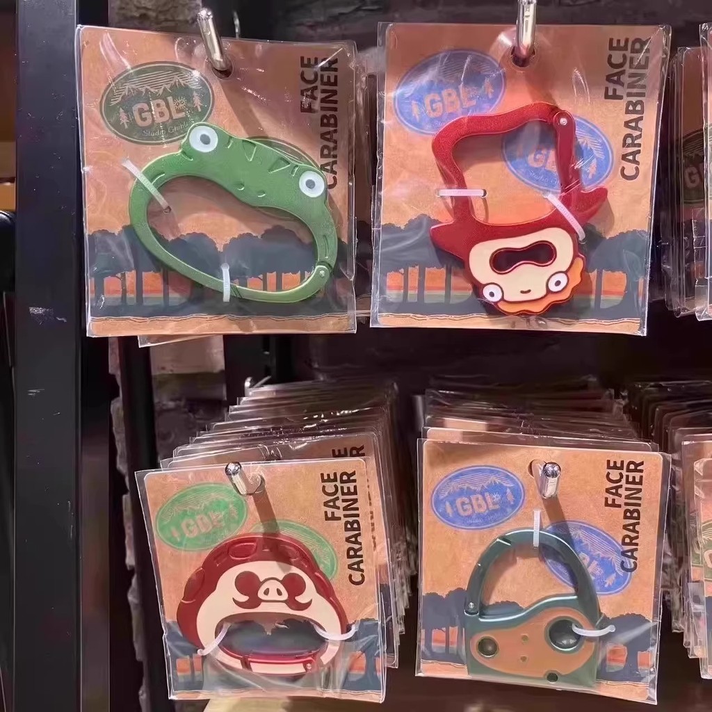 Móc Khóa Giới Hạn Hayao Miyazaki Spirited Away Carabiner Nhật Bản Ghibli Hàng Xóm Của Tôi Totoro Mèo Đen Cassign Xe Buýt Mèo Hàng Hóa