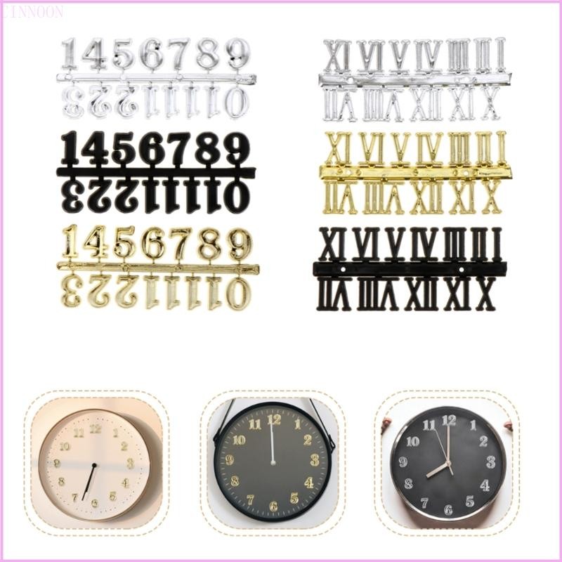 Cinna 1 Bộ Số Đồng Hồ DIY Phần Tiếng Ả Rập La Mã Số Đồng Hồ Số Tấm Hương Vị Đồng Hồ Treo Tường Phụ Kiện Thay Thế