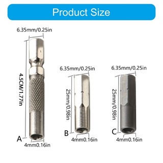 JOJO 2 Cái Bộ chuyển đổi mũi lục giác từ tính 6 Công cụ tuốc nơ vít 35mm đến 4mm dành cho những người đam mê DIY