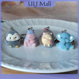 ULJ 3D Đổ Xô Voi Nhím Hà Mã Chim Cánh Cụt Móc Khóa Điện Thoại Dây Hoạt Hình Dễ Thương Động Vật Móc Khóa Túi Mặt Dây Chuyền Cặp Đôi Chìa Khóa.