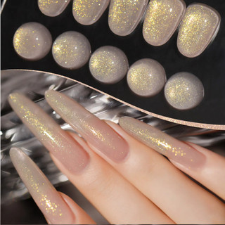 XEIJAYI Shimmering Sand Gold Nail Gel Fine Sparkling Star Sand Powder Sequin Phototherapy Keo Nail Art Làm móng tay cho tiệm làm móng tay