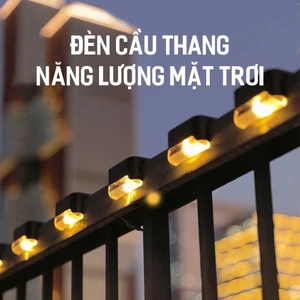 Đèn led năng lượng mặt trời sân vườn gắn bậc cầu thang lan can hàng rào ban công bể cá đèn led trang trí ngoài trời