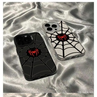 Nhãn Người Nhện Dạo Phố Thời Trang Cao Cấp Sáng Tạo Ốp Lưng Trong Suốt Thích Hợp Cho iphone15 16pro 14 13pro 12 11promax x 7plus 14promax 13plus 12pro Vỏ Điện Thoại Chống Sốc