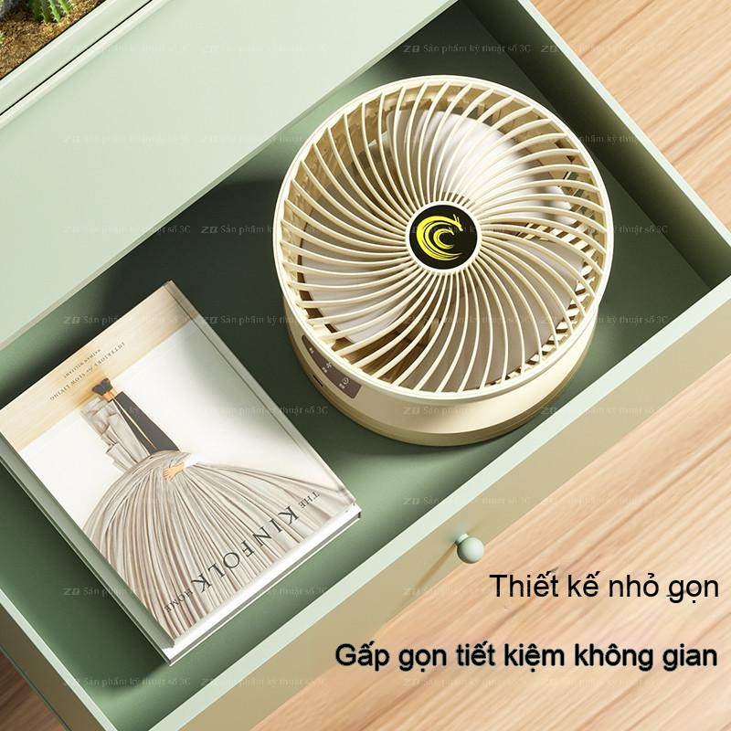 QUẠT TREO TƯỜNG ĐA NĂNG 2025 - Quạt mini gập gọn, gió mạnh 3 cấp độ, xoay 90° tự động, dùng cho nhà/văn phòng