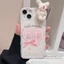 Ốp điện thoại hình thỏ nơ sang trọng hoạt hình cho iPhone 17 16 15 14 13 12 11 Pro Max X Xr Xs Max 7 8 Plus SE2020