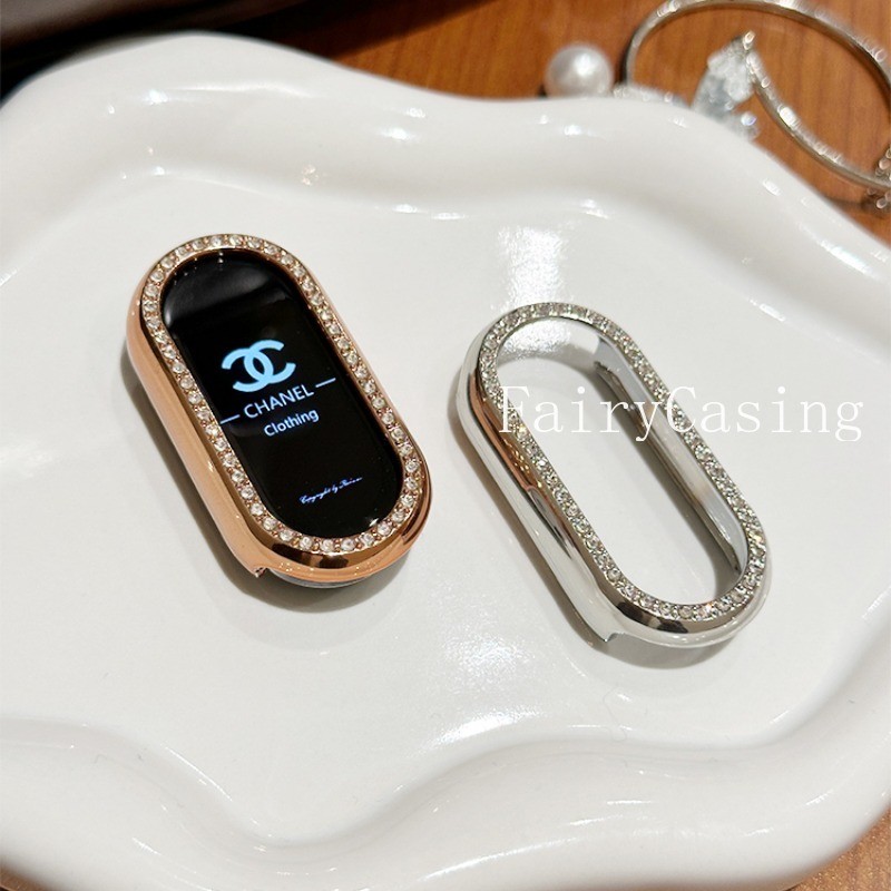 Biling Diamond PC Case Cover cho Xiaomi Mi Band 10 9 8 Khung cản bảo vệ cứng cho XIAOMI Band 10 Vỏ gốm