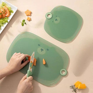 [Vận chuyển nội địa] Silicone trái cây thớt tấm phim hoạt hình dễ thương cấp thực phẩm treo nấm mốc nhà bếp cắt rau tấm