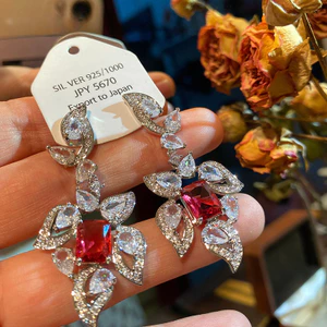 Bán buôn bông tai dài thanh lịch Zircon sang trọng tinh tế