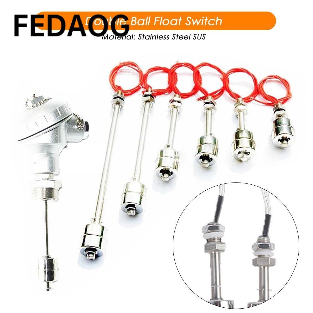 FEDAOG Tank Liquid Water Level Sensor 45-250mm Double Ball Float Switch ...