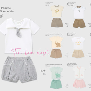La pomme AW2025 BST Bộ cộc tay La Pomme cho bé T8.4