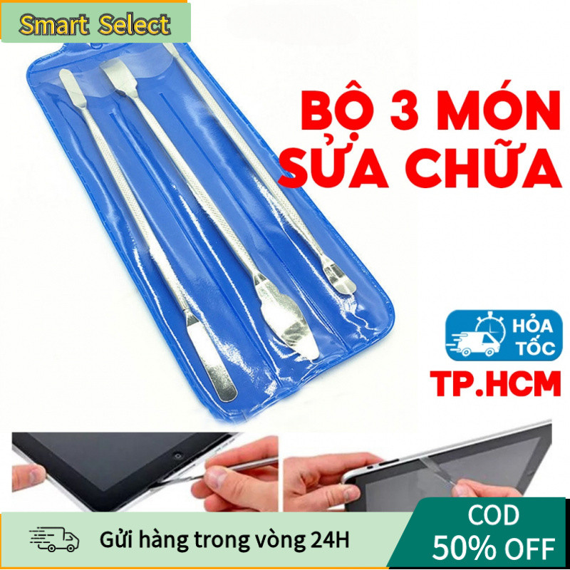 【COD】Bộ 3 Dụng Cụ Inox Cạy Mở Điện Thoại, Laptop – Dụng Cụ Tháo Lắp Đồ Điện Tử Tiện Lợi