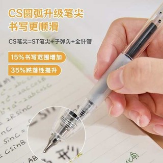 Bút câu hỏi đánh răng tự sinh Bút Gel ép cao Bút đen khô nhanh Đầu CS mịn 0,5 màu đen Bút nước dễ thương Học sinh tiểu học Học sinh trung học Thi Bút Carbon đặc biệt
