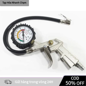 【COD】Đồng Hồ Đo Áp Suất Lốp Xe Kèm Đầu Bơm Ô Tô Xe Máy Thiết Kế Gọn, Độ Chính Xác Cao