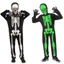 Treeling Bright Childrens Halloween Skeleton Trang phục Body Áo liền quần cho bữa tiệc đêm Truy cập vải thoáng khí