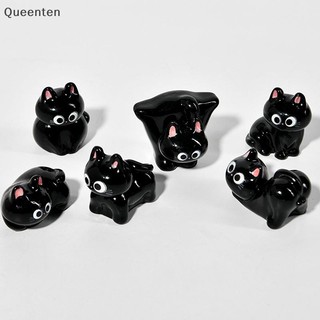 Queenten Mới Bức Tượng Nhỏ Hoạt Hình Micro Phong Cảnh Nhựa Đồ Trang Trí Nhà Cửa Mèo Con Dễ Thương Để Bàn Trang Trí Phòng QT