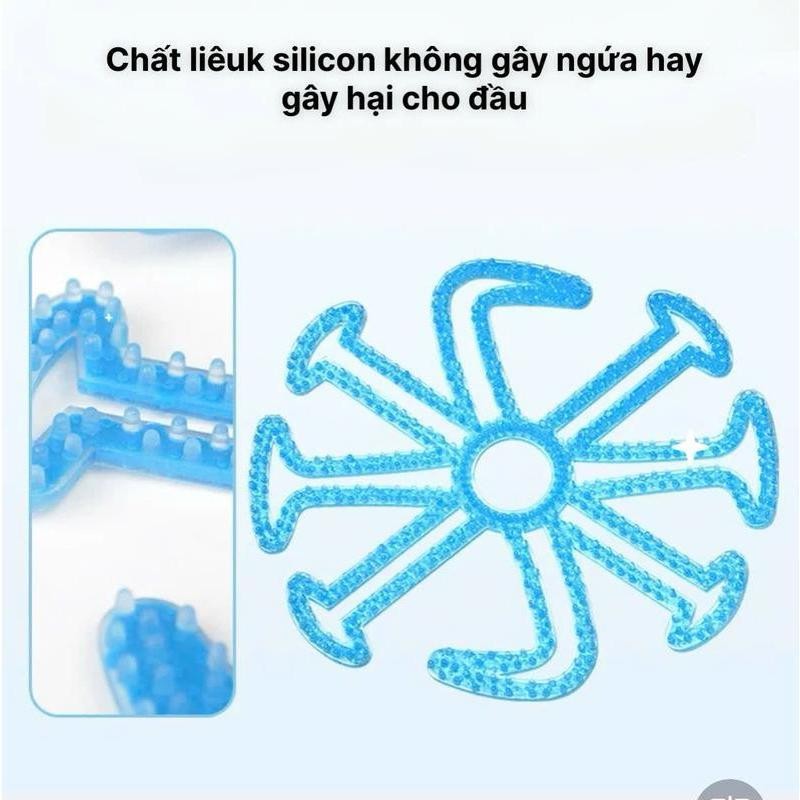Lót mũ nón bảo hiểm Silicon Massage chống nóng, chống xẹp tóc, thông thoáng làm mát, chăm sóc bảo vệ da đầu