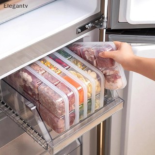 EGN Trong Suốt 4 / 6 Lưới Hộp Bảo Quản Tủ Lạnh Dung Tích Lớn Hộp Bảo Quản Ngăn Thịt Thực Phẩm Dụng Cụ Nhà Bếp N