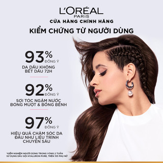 Bộ đôi gội xả nhẹ bồng mái tóc 72H Elseve HA Pure cho da đầu dầu hoặc Moist cho da đầu khô L'Oreal Paris 620ml, 375ml