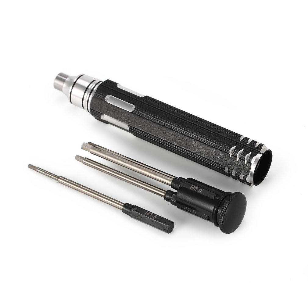 Bộ Tua Vít Lục Giác Đa Năng 4 Trong 1 1.5mm Đến 3.0mm, Tay Cầm Nhôm Nguyên Khối, Cứng Cáp, Nhẹ