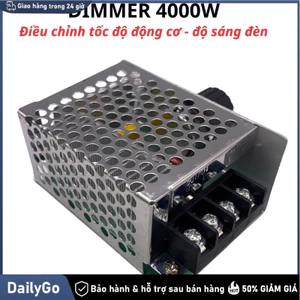Mạch Điều Chỉnh Tốc Độ Động Cơ 4000W 220V, Điều Khiển Độ Sáng Đèn, Chiết Áp Công Suất Lớn