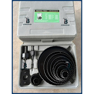 Mũi khoét lỗ tròn gỗ thạch cao khoan khoét trần cao cấp 16 chi tiết