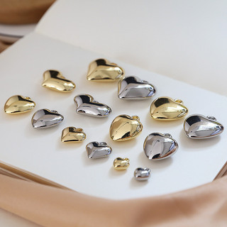 Phong Cách Đơn Giản Đa Đặc Điểm Ba Chiều Bóng Trái Tim Tình Yêu Đào Trái Tim Bóng Mặt Dây Chuyền Trang Sức Vòng Cổ Bông Tai Tự Làm Phụ Kiện Chất Liệu