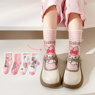 2024 Mùa Xuân Mới Mùa Hè Trẻ Em Hoạt Hình Tất Cotton Mỏng Ngọt Ngào Và Dễ Thương Cho Bé Trai Và Bé Gái Giai Điệu Của Tôi