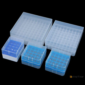 Eatopyour] Giá đỡ ống nghiệm bằng nhựa Hộp đựng ống ly tâm có nắp ống ly tâm Hỗ trợ đồ dùng phòng thí nghiệm mới