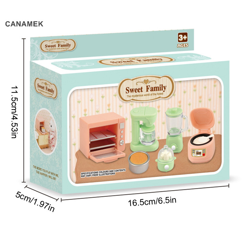 Canamek Bộ 1:12 Phụ Kiện Nhà Búp Bê Thu Nhỏ Bếp Lò Vi Sóng Máy Hấp Trứng Trang Trí Mô Hình CSF