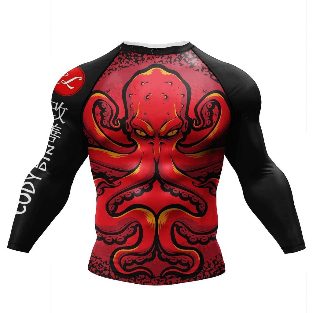 Mùa hè mới 3D in dài tay thể thao nhanh khô tập thể dục lỏng đào tạo đi xe đạp T-shirt thể thao ngoài trời thường ngày
