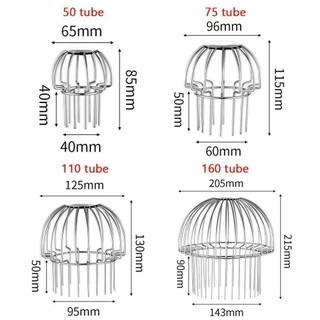 Ống thoát nước sàn mái nhà ROOMYCO, Vỏ thoát nước ban công chống tắc tròn, Ống thoát nước bằng thép không gỉ có độ dịch chuyển lớn bền bỉ