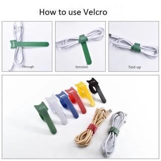 Cáp Sạc Tự Dính Nhiều Màu Di Động Có Thể Tái Sử Dụng Nylon Velcro Đồng Phục Thích Hợp Cho Bộ Sạc Cáp Dữ Liệu Dây Máy Tính Cáp Hộ Gia Đình, v.v.