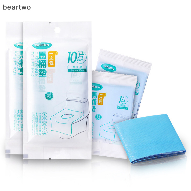 < Beartwo > 10 Cái / gói Vỏ Ghế Vệ Sinh Giấy Dùng Một Lần Vỏ Ghế Vệ Sinh Đa Năng Đẹp