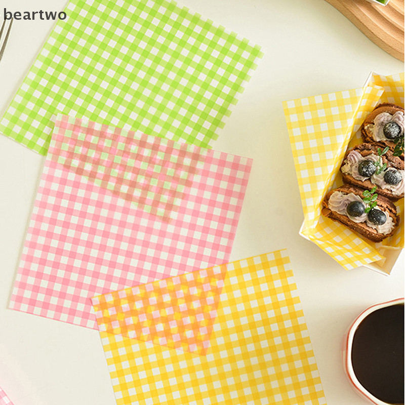< Beartwo > 100 Chiếc Giấy Sáp Sandwich Giấy Bọc Chống Mỡ Giấy Chiên Không Khí Đẹp