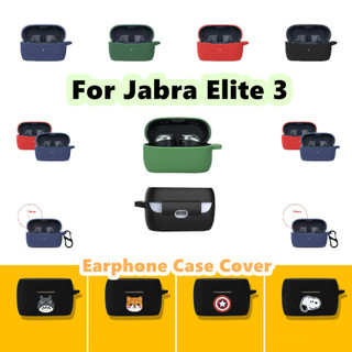 [imamura] Dành Cho Jabra Elite 3 Vỏ Silicon Mềm Màu Trơn Hợp Thời Trang Vỏ Hoạt Hình