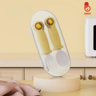 Set thìa dĩa ăn dặm cho bé giúp bé tập xúc, chất liệu nhựa an toàn