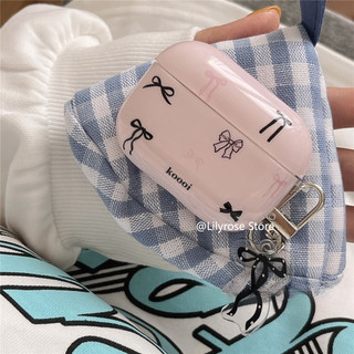 Ins Phong Cách Hàn Quốc Đen Nơ Màu Hồng Dành Cho AirPods Pro2 Vỏ Tai Nghe Apple Bluetooth Không Dây AirPods 1 2 3 Vỏ Mềm Vỏ Bảo Vệ Chống Rơi