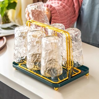 Ly Thủy Tinh Chịu Nhiệt Họa Tiết Sóng Nước | Cốc Thủy Tinh Uống Nước Cốc Decor Đẹp SUNND