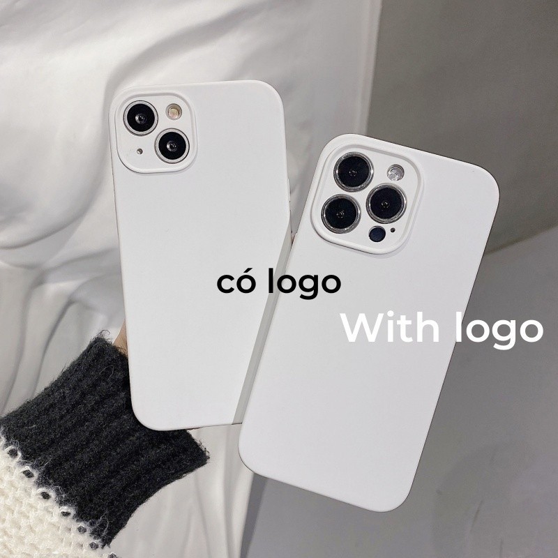 Ốp Silicon Trắng Cho iPhone 17 / 16 / 15 / 14 / 13 / 12 / 11 / Pro max / Plus Chống Rơi Bảo Vệ
