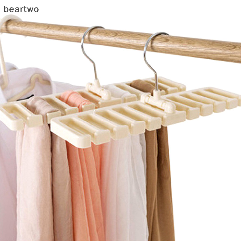 < Beartwo > Móc treo dây buộc Tủ quần áo Thắt lưng Khăn treo tổ chức Xoay 10 khe cắm thẻ Giá đỡ móc phòng ngủ Vật dụng nhà đẹp