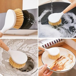 Bàn chải chà bồn rửa chén có tay cầm dài và chất lông dày cao cấp SUNND