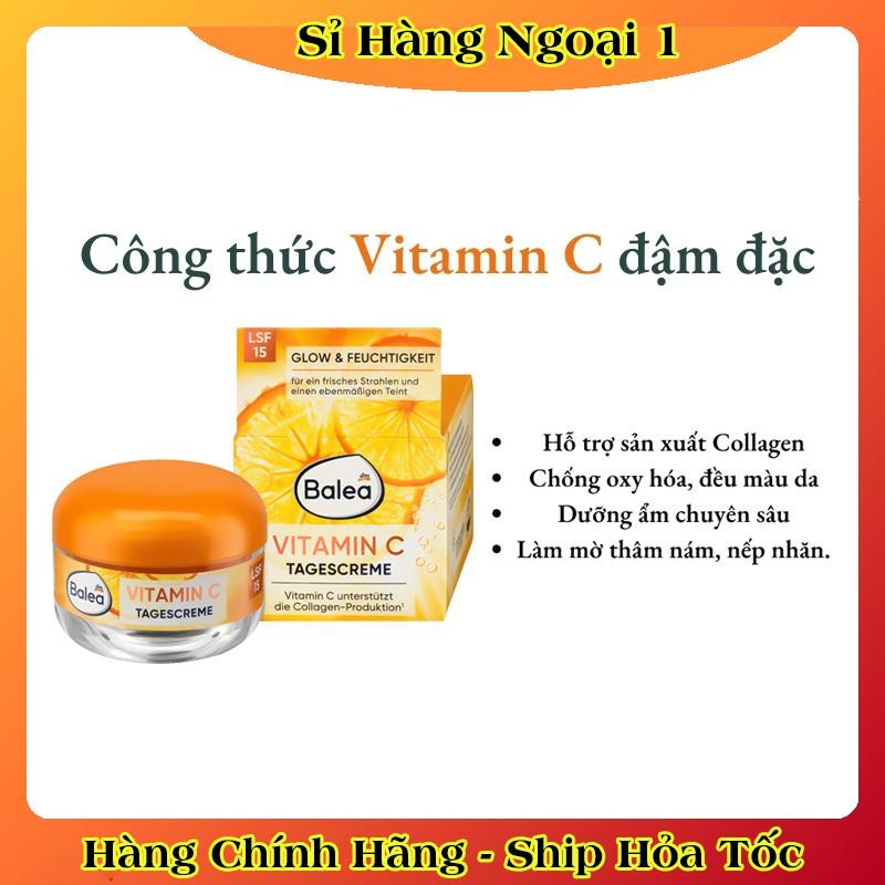[Mẫu mới nhất] Kem dưỡng trắng da Balea Vitamin C ban ngày của Đức