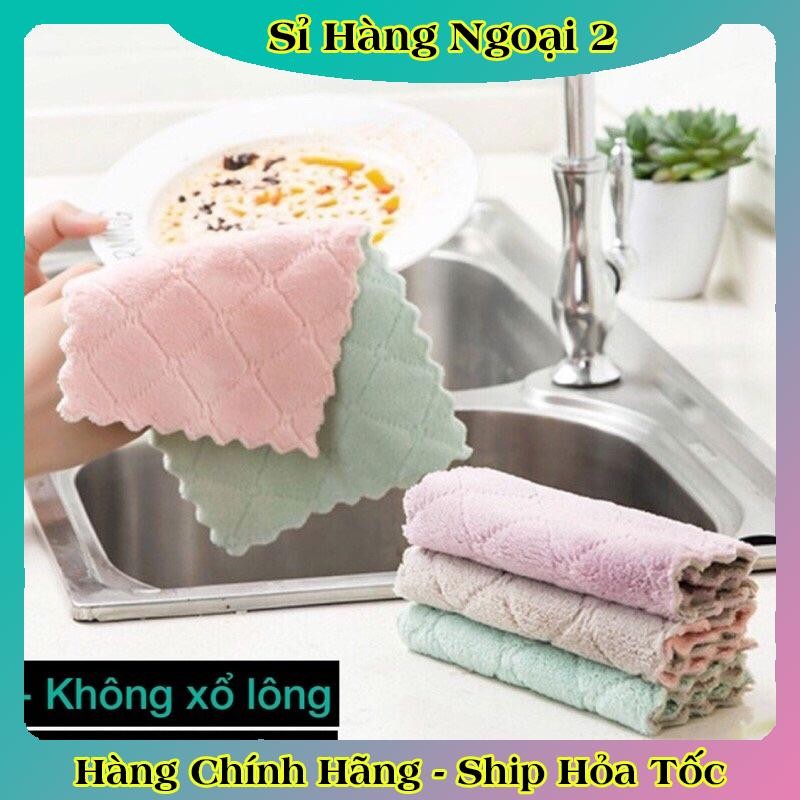 [1 CHIẾC] Khăn Lau Bếp 2 Mặt Đa Năng Dày Dặn Siêu Thấm - Lau Bát Đĩa, Bàn Ghế