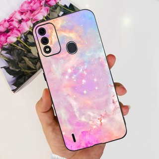 Dành Cho ITEL A48 Ốp Lưng Hoa Bướm Mềm Màu Đen Silicon Mỏng Điện Thoại Ốp Lưng Cho ITEL A48 2020 A 48 ITELA48 Vỏ