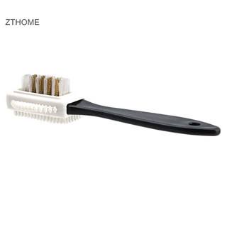 Bàn chải làm sạch 3 mặt ZTHOME Chic cho giày da lộn Nubuck Boot Cleaner HOT