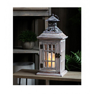 Trang Trí Nhà Cửa Retro Gỗ Kính Gió Đèn Sắt Nghệ Thuật Tầng Giá Đỡ Nến Chống Gió Phong Cách Châu Âu Trang Trí Đồ Trang Trí Đèn Ngựa Đau Khổ Giá Đỡ Nến