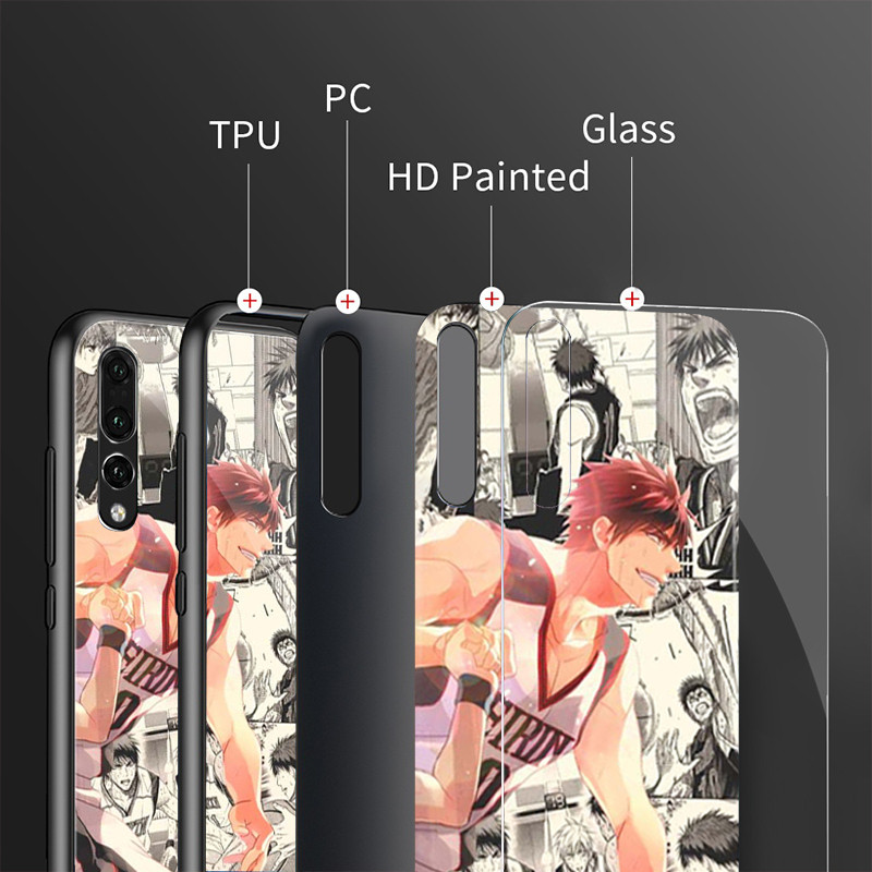 Kuroko Không Giỏ Kính Cường Lực Ốp Lưng Điện Thoại IPhone 15 14 13 12 11 Pro XS Max Plus Mini X XR 8 7 6s SE2 / 3
