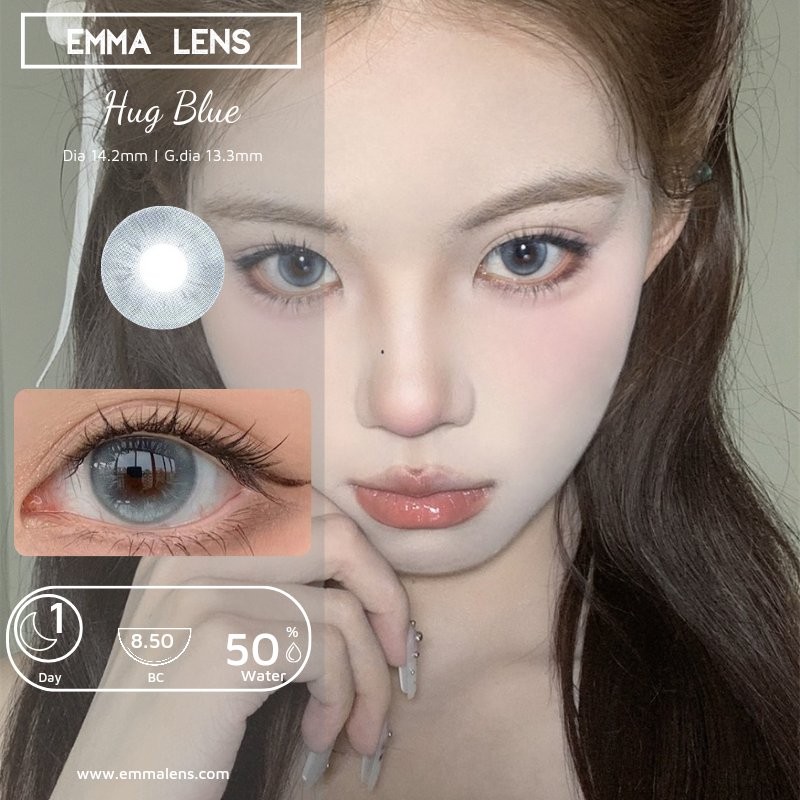 Lens 1 Ngày Hug Blue | Lens 1 Day Xanh Vân Tia | Emma Lens